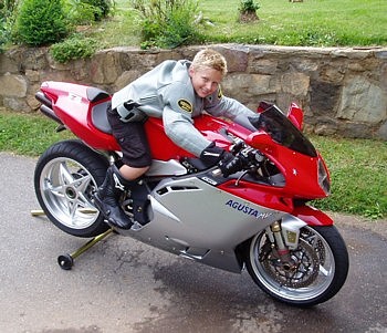 Christian at 10 years old.. Future Motorcyclist?